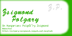 zsigmond polgary business card